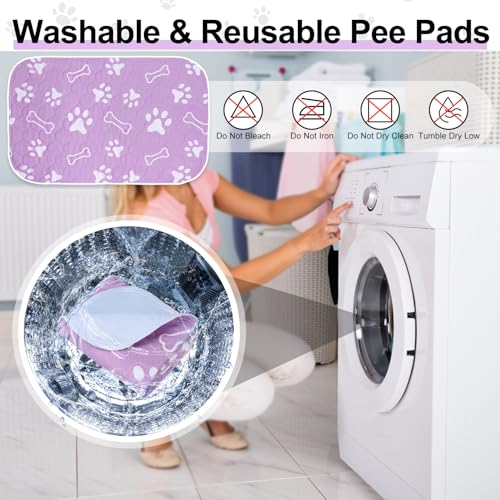 Image of BEAUTYZOO 6 Pack Washable Pee Pads for Dogs, Reusable Puppy Pads for Potty Training, Waterproof Super Absorbent Whelping Pads Mats Non Slip Against Urine for Small Medium Dogs Cats, 16 inch x 24 inch