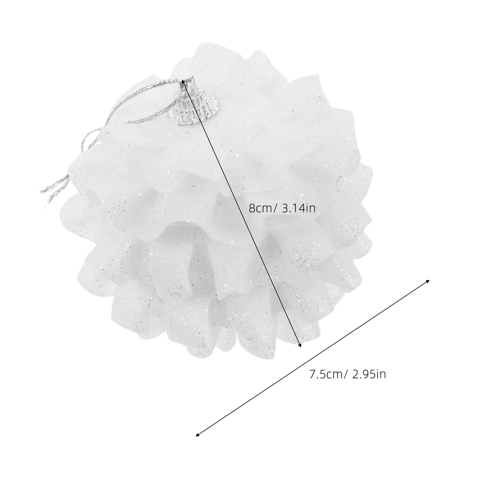 Didiseaon 12pezzi Palline Natalizie Bianche Ornamenti di Pizzo Infrangibili Mini Palline per Appendere all Albero di Natale Decorazioni per Feste e Accessori per Alberi di Natale