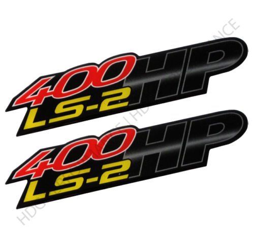 RXMOTOR LS2 400HP Engine Real Aluminum Fender Emblem Badge for Chevy Chevrolet Corvette C6 Chevrolet V8 06 07 Cadillac CTS-V 05 06 Pontiac GTO 05 06 Chevy SSR Pick Up Truck HSV