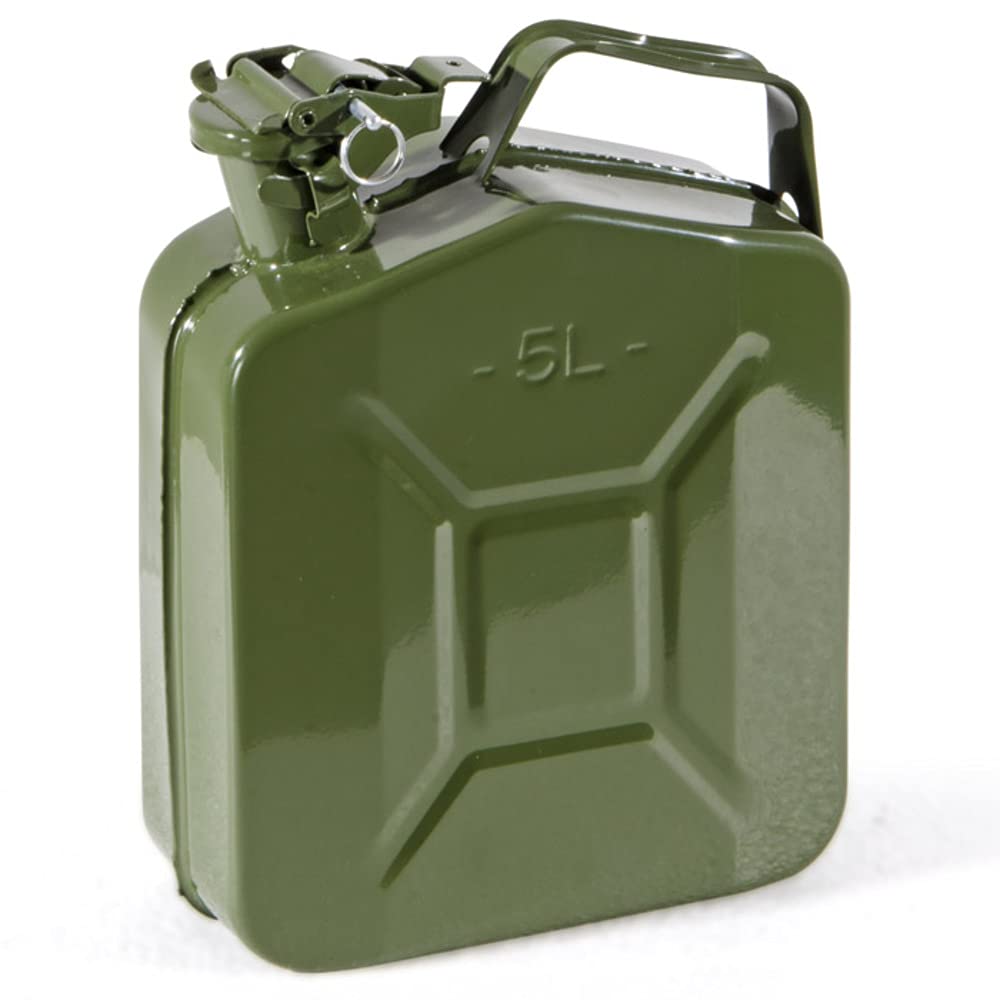 Tanica Benzina Metallica ESTO 5L Verde Militare - Con Beccuccio E Certificazione UN - Foto 6