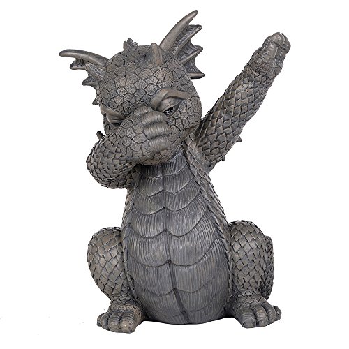 Pacific Giftware Gartenfigur Drache Dab Tanzfigur 24 cm - Gartendrache Fantasy Deko Statue Garten Figur