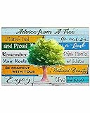 Curteny Metal Poster Plaque Advice from A Tree Poster, Colorful Wood Wall Décor Artwork Printed for Teacher Vintage Metal Tin Signs Home Bar Shop Decorations Coffee Sign Gift 5.5x8 Inch