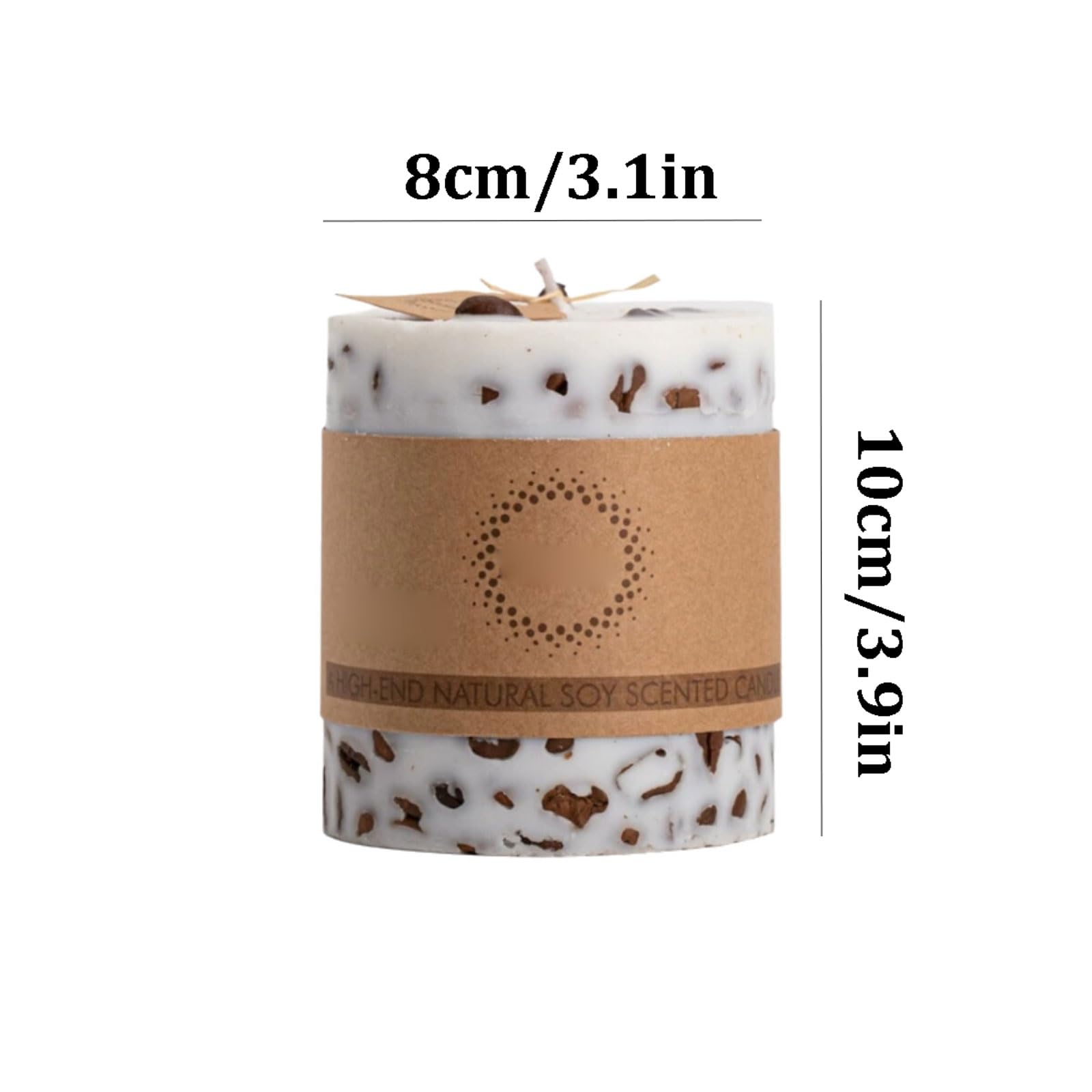 Exquisito Velas de cera de soja, velas de pilar de cera de café, vela perfumada reutilizable, combustión limpia for vacaciones en casa, relajación y Spa meloso