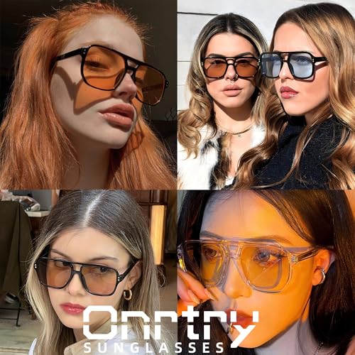 Onrtry Retro Aviator Sunglasses Women Men 70s Vintage Square Frame Sun Glasses UV400 Shades3