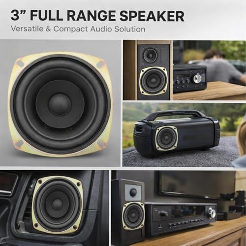 Image of TOYOTONE 3 inch Inch Full-Range Speaker | Dual Cone | 20W Nominal | 40W Max | 4-Ohms | Copper Coil | 53mm Dual Magnet | High Sensitivity | Ideal for Home & Car Audio (Pack of 2)