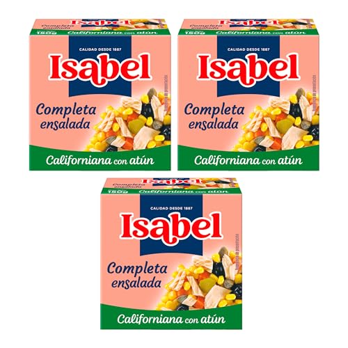 Isabel Ensalada completa californiana con atún, 1 pack de 3 latas de 150gr