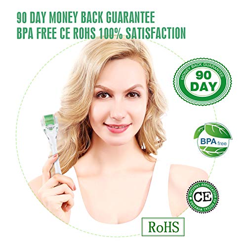 Derma Roller Microneedles Skin Care Tool, 540 & 180 Titanium Seamless Micro Needle Roller 0.25mm Cosmetic Needle for Face Eye Skin Body Treatment - Thumbnail 6
