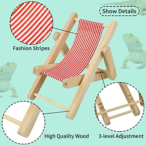 Vehomy Bearded Dragon Costume Bearded Dragon Hat for Lizards Bearded Dragon Tutu Skirt & Reptile Mini Deck Chair Small… - Image 5