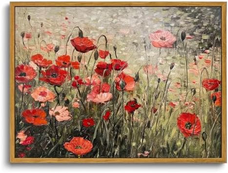 OIQArtOIQ Vintage Landscape Canvas Wall Art Framed Natural Scener...