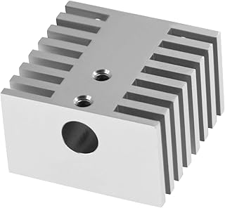 APAAZO E3D V6 Heat Sink Compatible With Chimera Multi Extruder Aluminium Alloy Dual Head Cooling Fin 30 * 30 * 18mm Compatible With Bluer 3D Printer Part (Color : E3D heat sink)