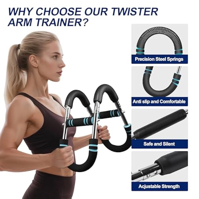 Twister Arm Trainer£¬60-110lb Chest Workout Equipment,Chest Trainer for Men,Portable Detachable for Chest Clip Muscle & Arm Exerciser