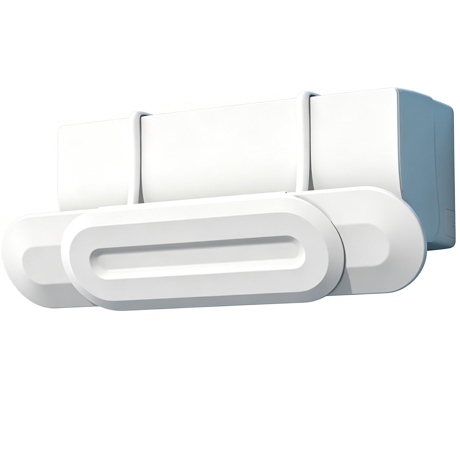 YUE JJXN AC Vent Deflector, 29.1-38.2in Adjustable Air Conditioner Deflector, 180° No Drill Vent Cover for Home Office