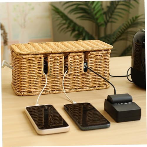 Boîte de rangement de câbles pour masquer les multiprises de bureau encombrées