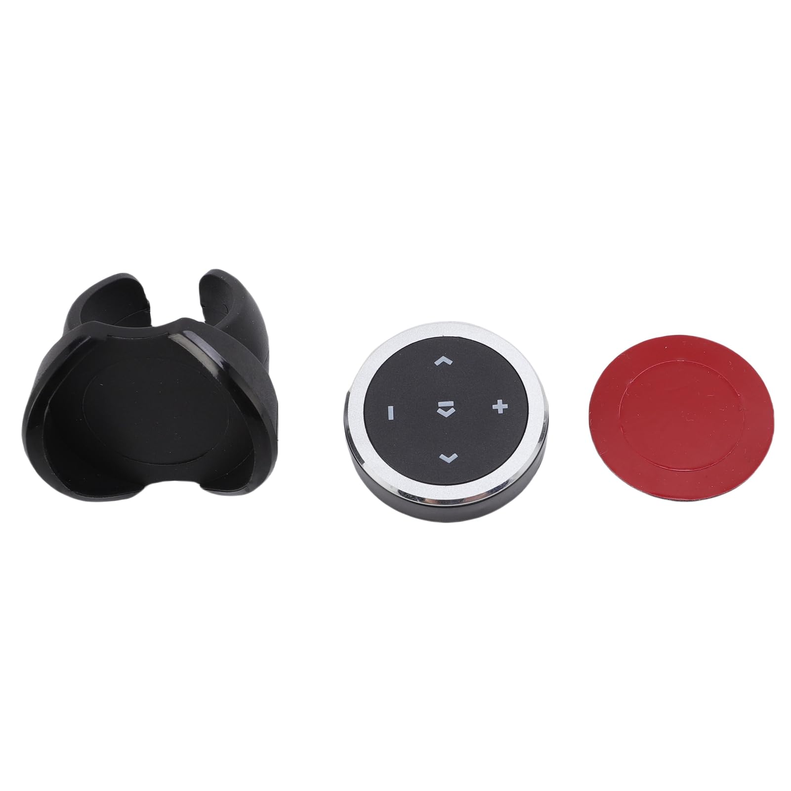 Control Remoto Inalámbrico Bluetooth para Música Y Selfies con Soporte para Volante para Coche. Reproducir Música, Pausar, Saltar, Ajustar Volumen.