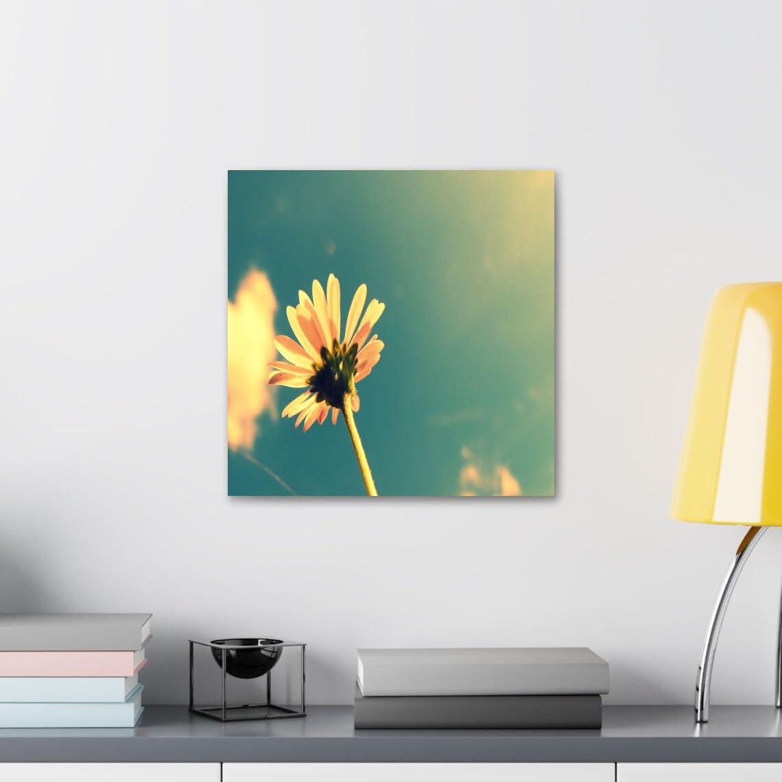 GADGETS WRAP Canvas Gallery Wrap Framed for Home Office Studio Living Room Decoration (10x10inch) - Sunflow