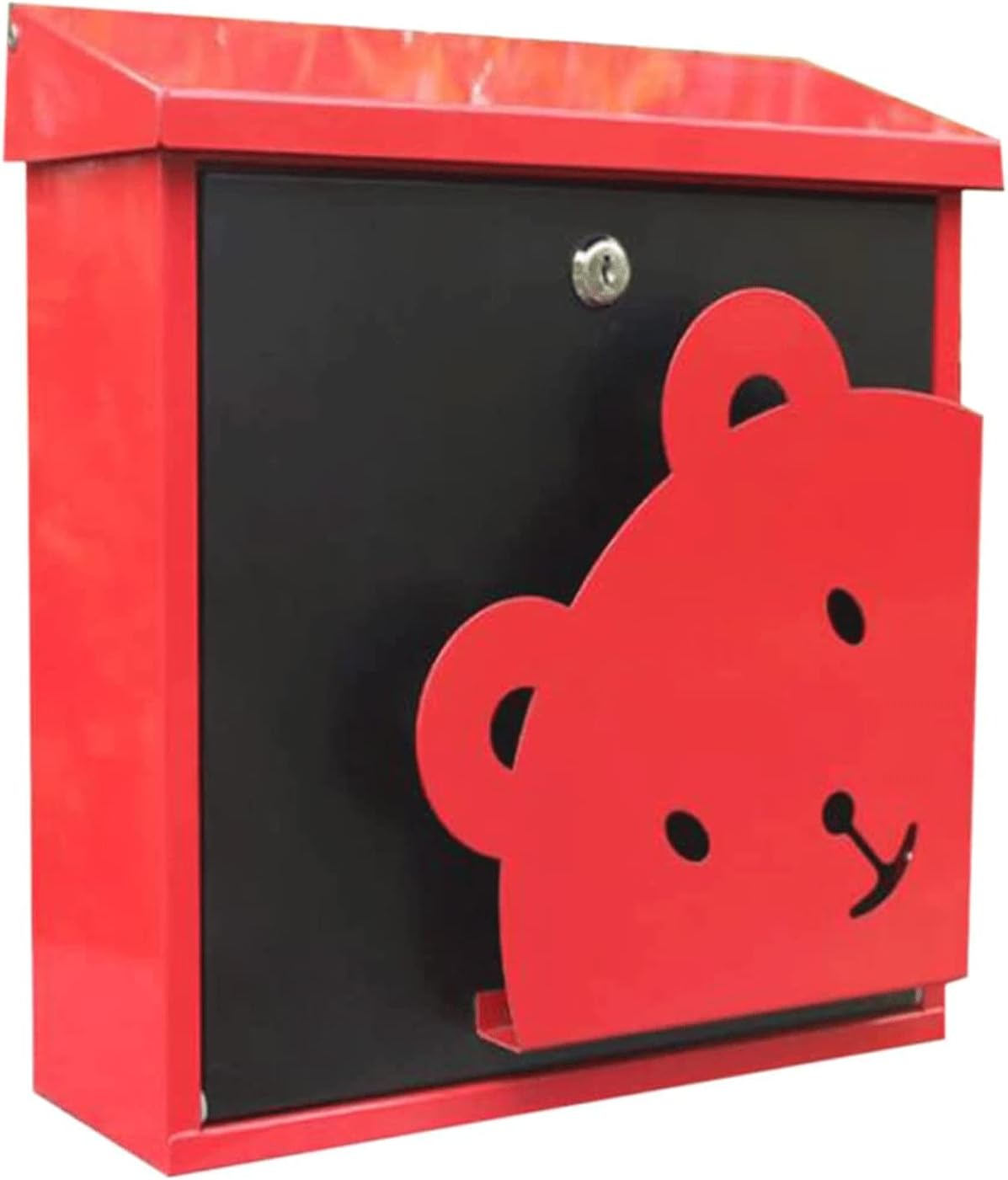 POCHY Exquisite Mailbox Stereo Post Box Wall Mount Mailbox Small Capacity Mail Organizer Drop Box Lockable Mailboxes Outdoor Home Garden Decoration Safer