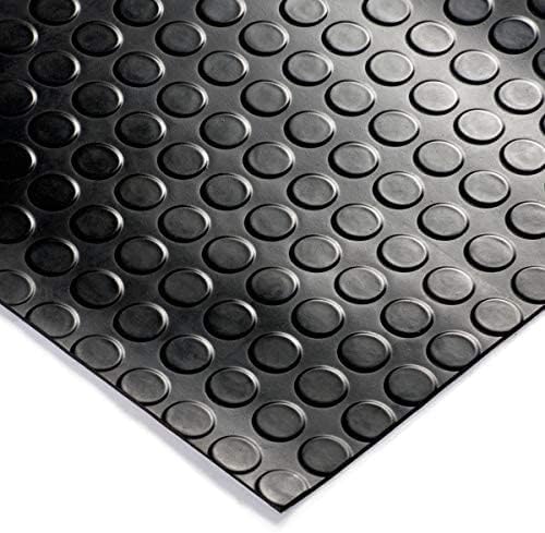 pavimento Suelo Goma circulos 3mm Profesional - Suelo para talleres, comercios, garajes, colegios, embarcaciones - Suelo Antideslizante, Aislante y antiestático, Thayba (1x1)