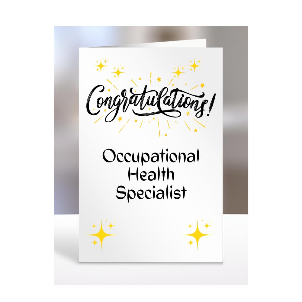 Congratulations Occupational Health Specialist card, gifts for men, women, colleagues, boss, manager, son, daughter, grandson, presents for christmas, A5-243b_268