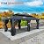 HOTEEL 12x20 Hardtop Gazebo with Metal Roof, Heavy Duty Galvanized Steel Gazebo with Reinforced Aluminum Frame, Flame-Resistant Curtains and Netting, Suitable for All-Weather, Black (2025 Upgraded)