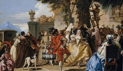 Tableau Toile Domenico Tiepolo peinture décorative murale salon et affiches d'art 60x90cm