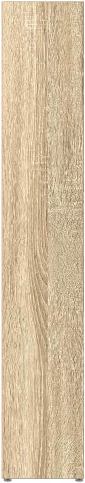 Set of 2 Sonoma Oak Engineered Wood Tall CD Cabinet Storage Units with Wall Mount Unit for Media Organization