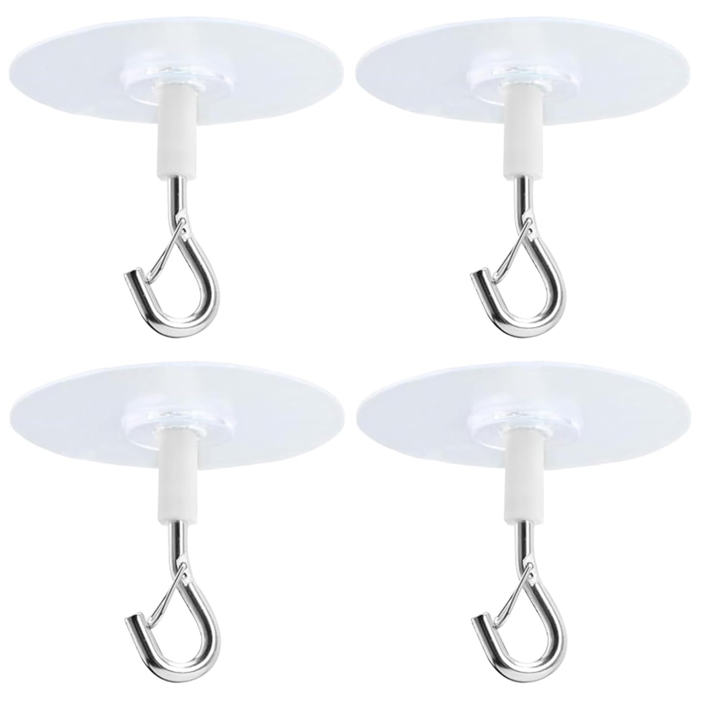 EdirFtra 4 adhesive hooks, ceiling hooks for hanging plants, bird feeders, lanterns, wind chimes, and outdoor decorations