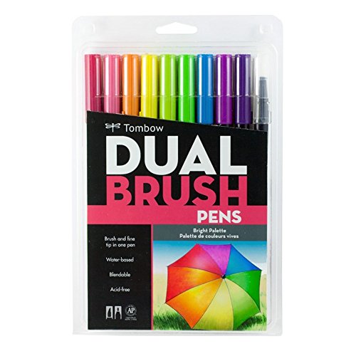 Tombow Rotuladores Multicolor de Doble Punta (10 Unidades)