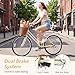 GYMAX Beach Cruiser Bike for Adults, 24/26 Inch Commuter Bicycle for Women with Rattan Basket, Ergonomic Low Step-Through Frame, Rear Rack & Adjustable Seat, City Bike Cruiser Bicycle (24 inch,Beige)