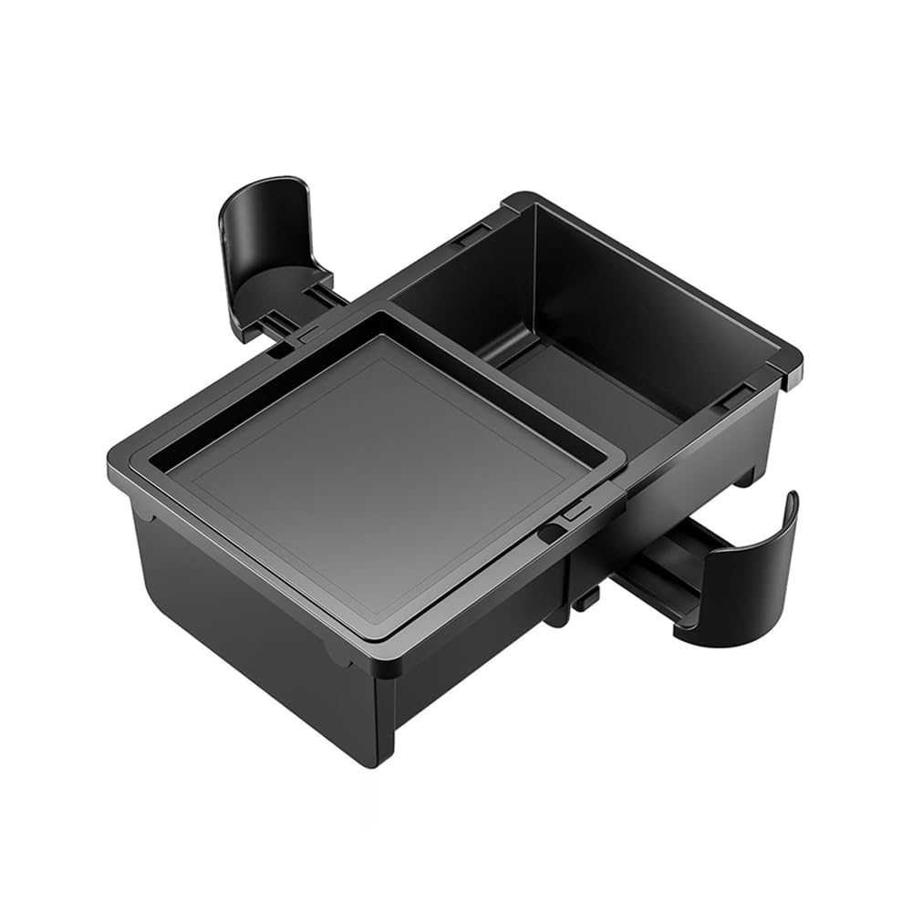 Car Center Console Organizer for BMW 8 Series F93 840i 840d M850i M8, Double-Layer Storage Box with Cup Holder, Fits Center Console or Seat Back, Holds Phone, Snacks & Drinks
