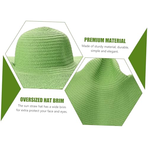Chapeau de soleil vert pliable pour éviter les coups de soleil - 4