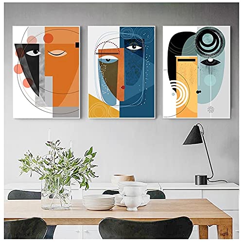 Impression sur toile d'art abstrait rétro aux finitions graphiques nettes