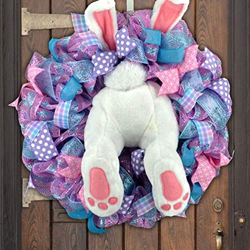 SOIMISS Coelho Engraçado Handmade Grinalda Decorativa Simulação Coroa de Coelho Da Páscoa Decoração