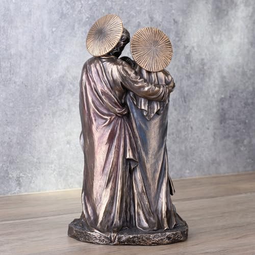 Estatua Familia Sagrada Resina Bronce 8.66 pulg miniatura 4