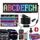 Pantalla LED Flexible Programable para Coche,Letreros de Publicidad Fáciles de Instalar para Escaparates,Display LED para...