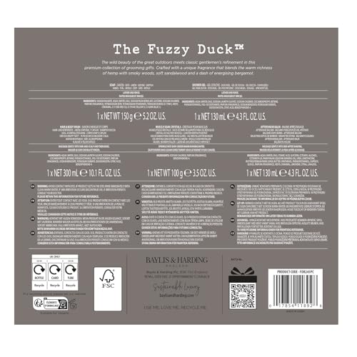 Baylis & Harding Bergamot, Hemp & Sandalwood Refreshing Wash Kit Gift Set - Vegan Friendly (Pack of 1) - Image 7