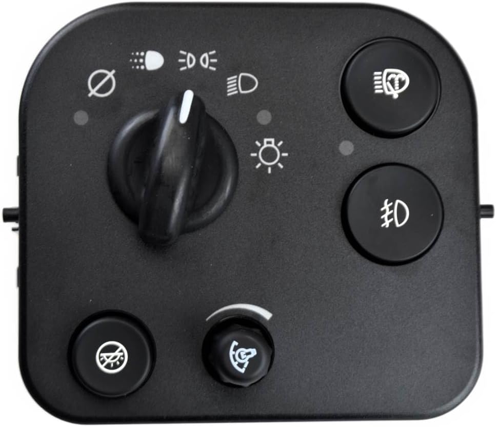 PT Auto Warehouse HLS-3916 - Headlight Switch, with Fog Lights, with Headlight Washers, with DRL/Off Mode (Replaces 25932633, 10372950, 15067052, 8-15067-052-0, 8150670520)