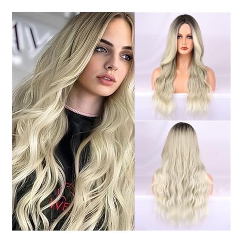 Perruque femme cheveux longs bouclés en fibre synthétique haute qualité