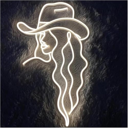 Néon Cowboy Woman pour fête et mariage : créez une déco tendance dans votre chambre ou bar