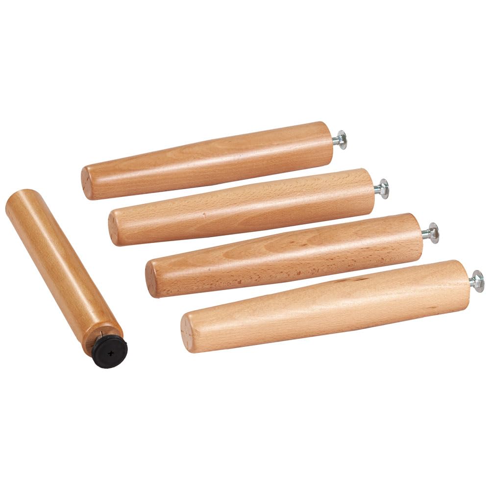 Comprarredo Rete legno 160x190 matrimoniale ortopedica fissa struttura in legno di faggio, rete letto con doghe flessibili curve, regolatori di portanza e rigidità e 5 piedi di cui uno centrale