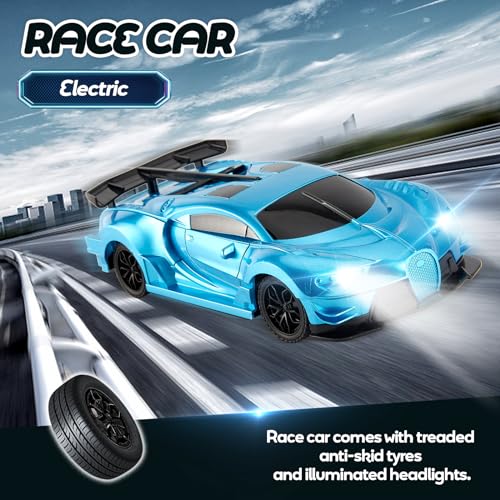 Remote Control Car Toys, Racing RC Cars for Kids, Car Toys for 3+ Year Old Boy, High Speed Hobby RC Cars with Headlights, Gifts for Boys Girls Age 3-8 - Image 3