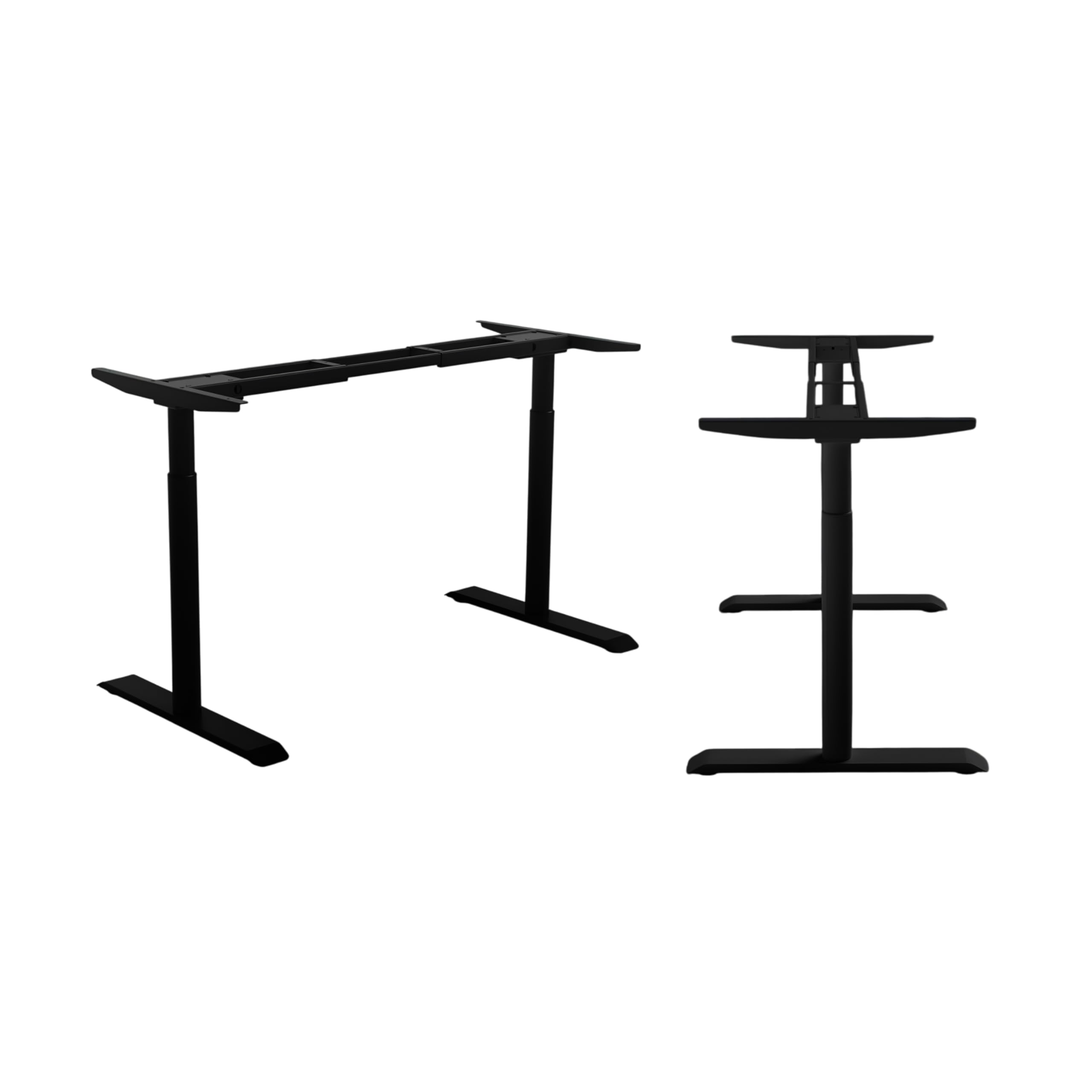 Navodesk Basic Standing Desk Frame, Manual Height Adjustable Sit to Stand Desk Frame, Home & Office DIY Workstation, Standing Desk Underframe for table top (Pin type) (Black)