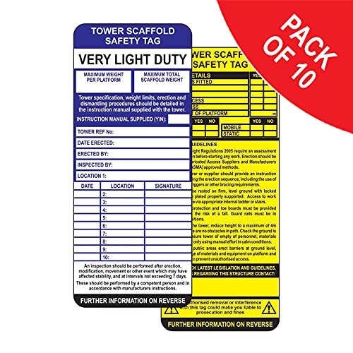 SCF28 ScaffTag | ScaffTag Fety Scaffolding Tag, English Language, 10 - View #3