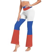Russia Flag Russian Federation National Blue Red Women's Casual Yoga Pants Naked Feeling Athletic Leggings for