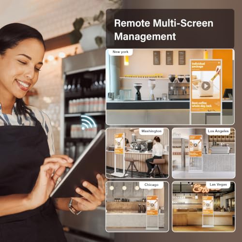 Image of 43 inch Digital Signage Kiosk Double-Sided Display | 700-Nit FHD Commercial Display, Android 11, Free Lifetime CMS, Independent Dual Screens, Remote Management