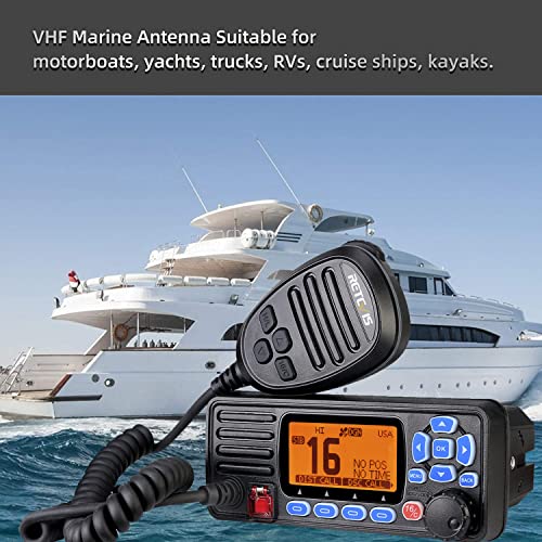 Image of Retevis RA27 Fixed Mount Marine Radio with Built-in GPS DSC, Antenna Kit