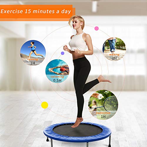 ANCHEER Fitness Trampolin 96 cm für Erwachsene und Kinder, Faltbares Mini Fitness Rebounder Trampolin mit… – Bild 4