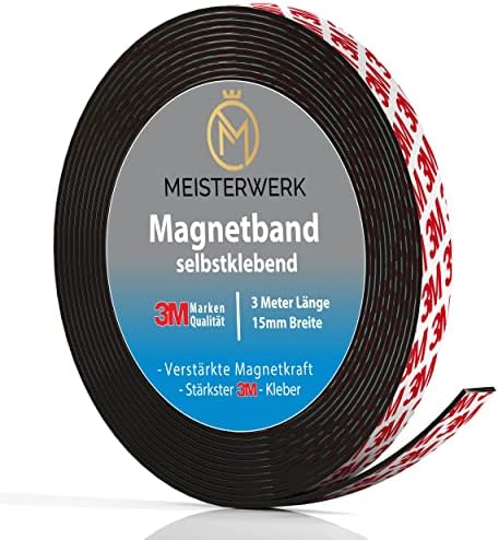 Magnetband A+B 2x1 Meter Selbstklebend - Für Türen, Fliegengitter & Vorhänge