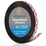 Meisterwerk Magnetband selbstklebend | Bester Halt durch stärksten 3M-Kleber | Magnetband mit idealer Magnetkraft durch Anisotropic Material | Elastische Magnetstreifen