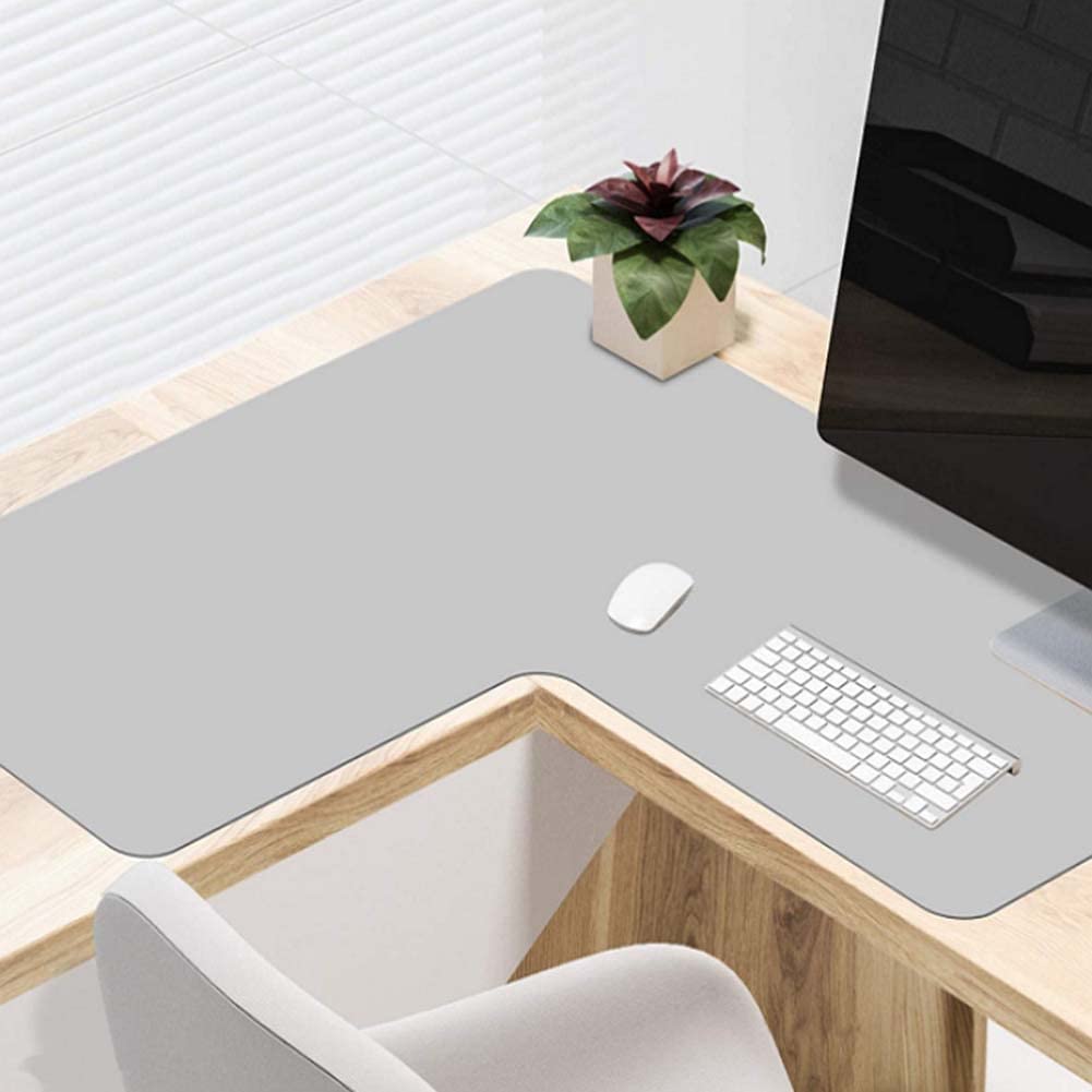 Customize Desk Pad Corner Computer Desk Mat L Shaped Writing/Gaming Mat,PU Leather Mousepad Laptop Keyboard Mat,Waterproof Table Protector Blotter