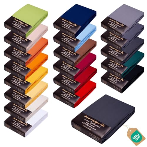 AVANTGARDE Premium Spannbetttuch 180x200cm - 200x220cm - 40cm Steg - auch für Boxspringbett & Wasserbett - Spannbettücher ca.170g/m² -...